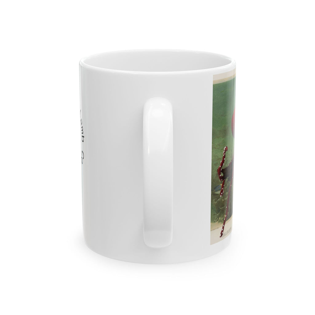 Ceramic Mug - Vintage Art & Humorous Quote “B/c I felt like it” Coffee Cup needle felting enthusiast