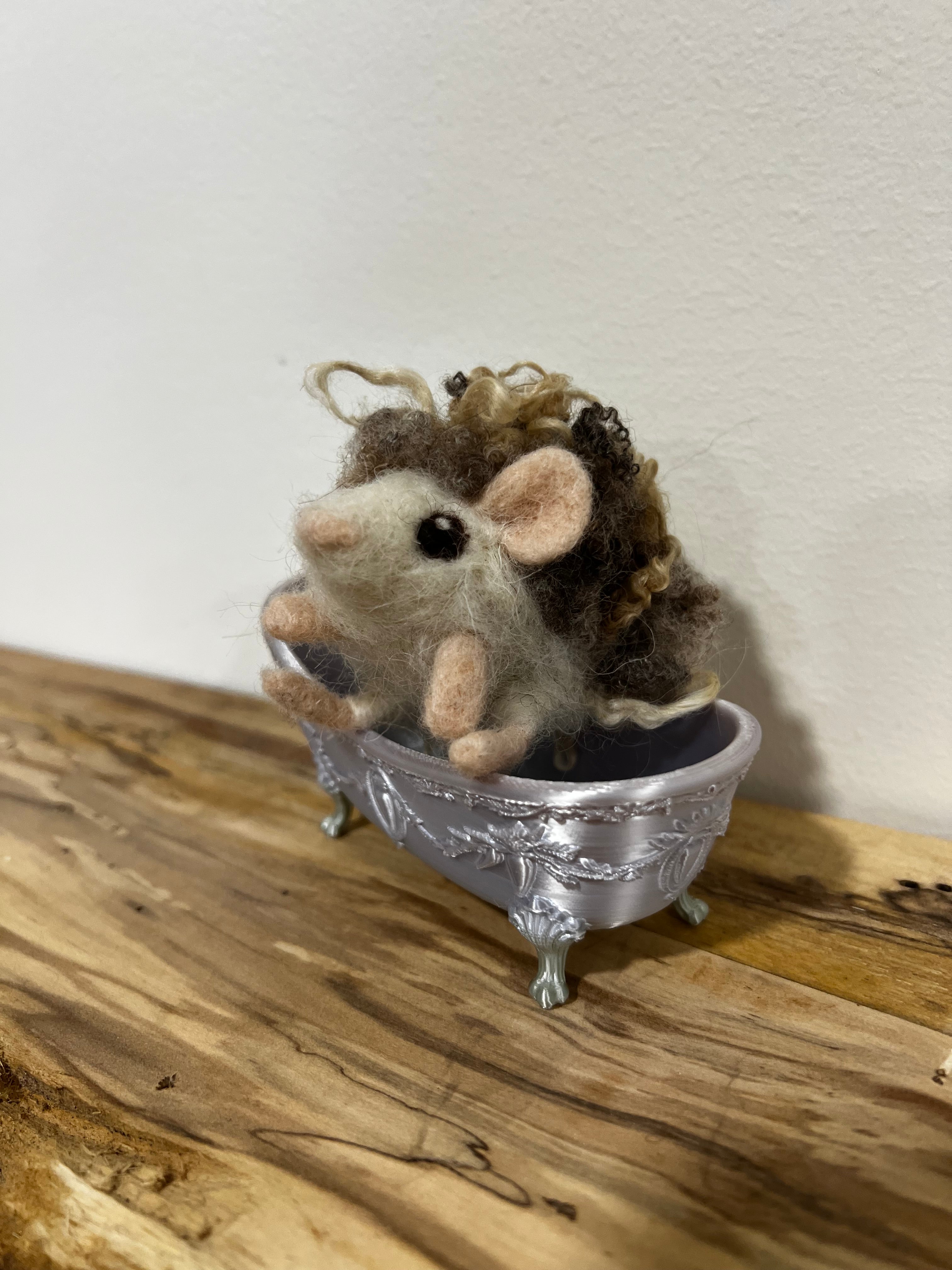 Helga Hedgehog needle felted sculpture
